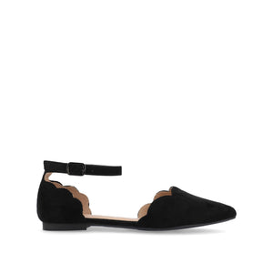 LANA SCALLOPED D'ORSAY FLATS IN WIDE - Black