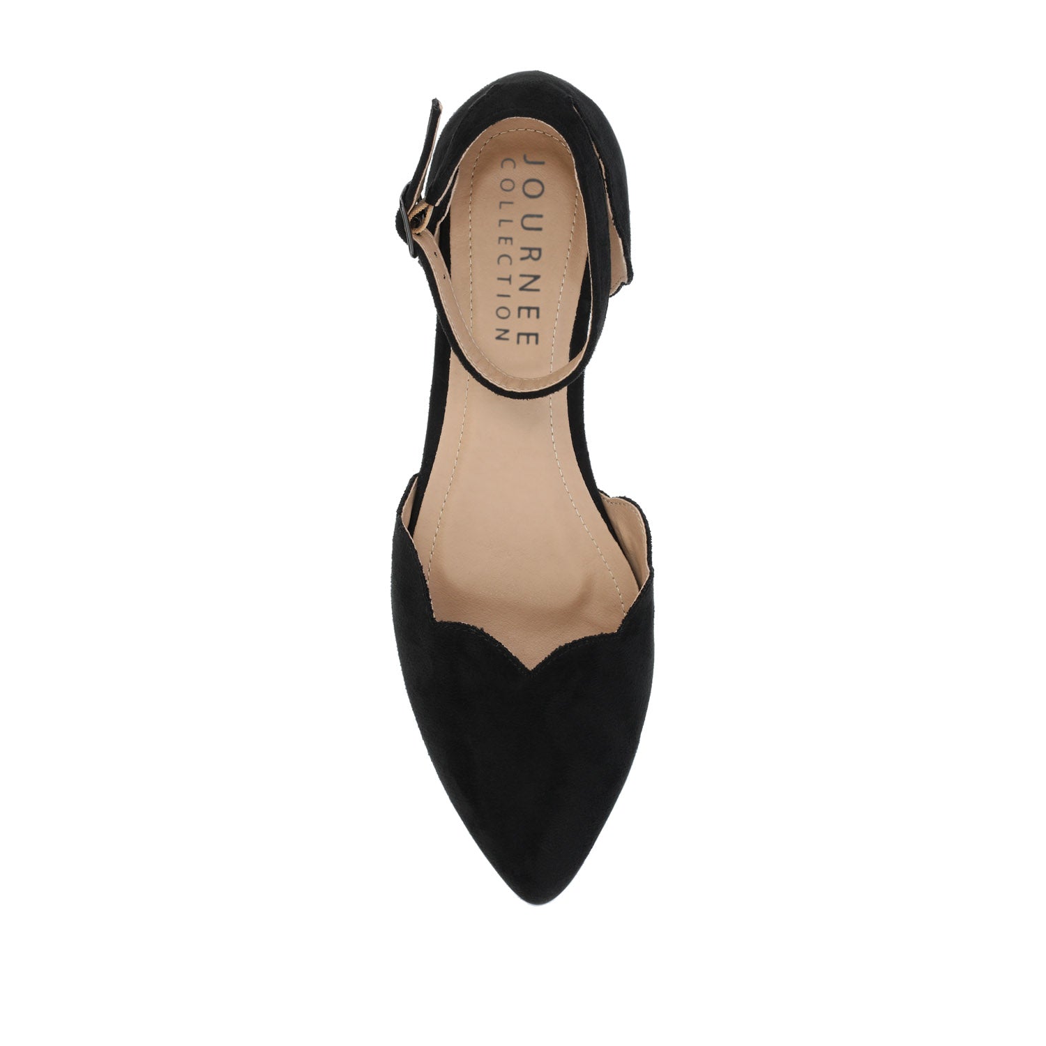 LANA SCALLOPED D'ORSAY FLATS IN WIDE - Black