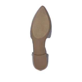 LANA SCALLOPED D'ORSAY FLAT IN FAUX SUEDE