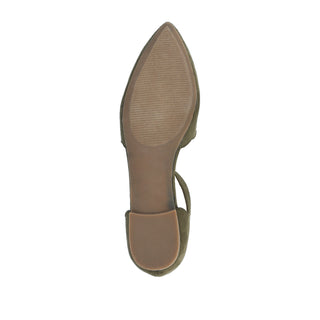 LANA SCALLOPED D'ORSAY FLAT IN FAUX SUEDE