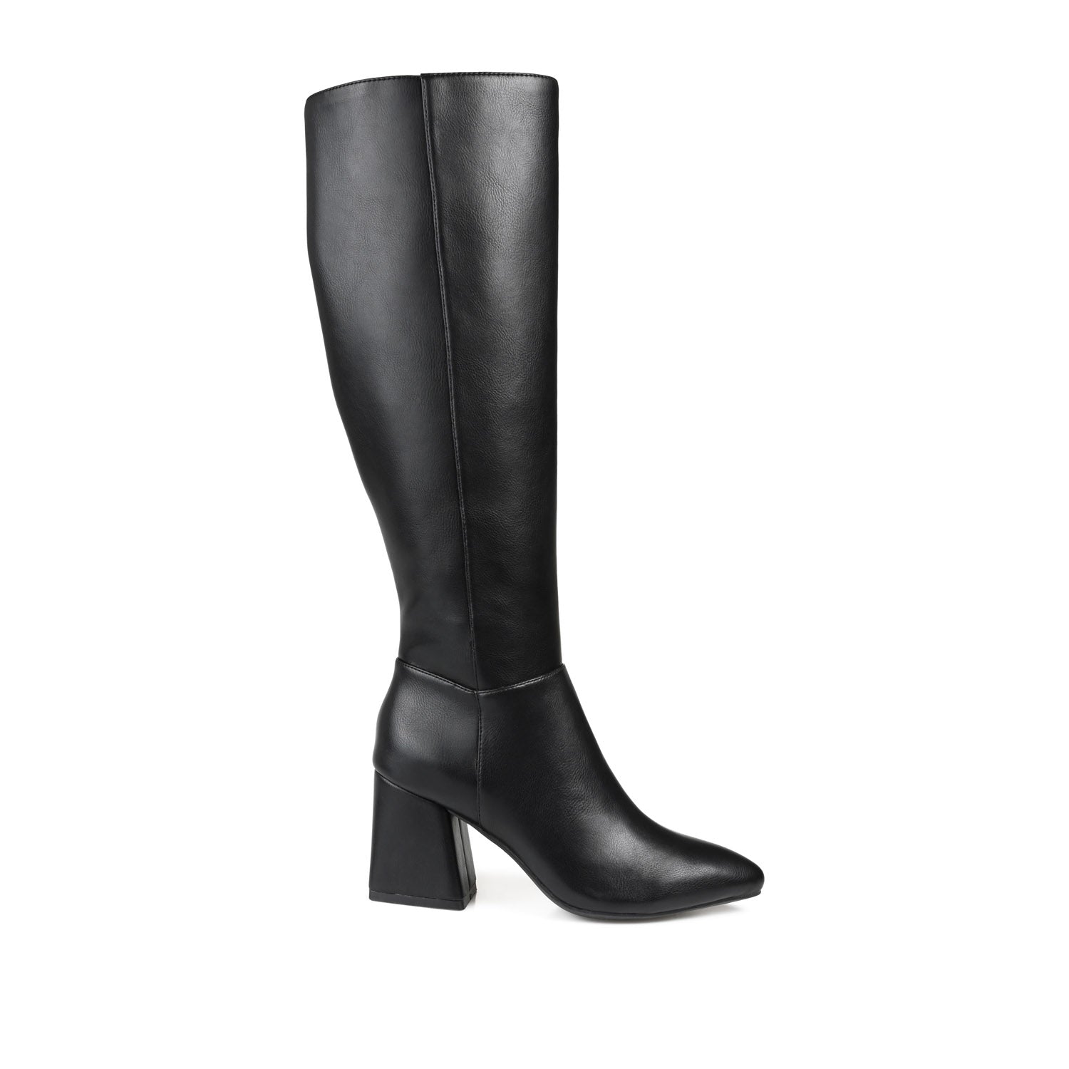 LANDREE KNEE-HIGH BOOTS IN VEGAN LEATHER - Black