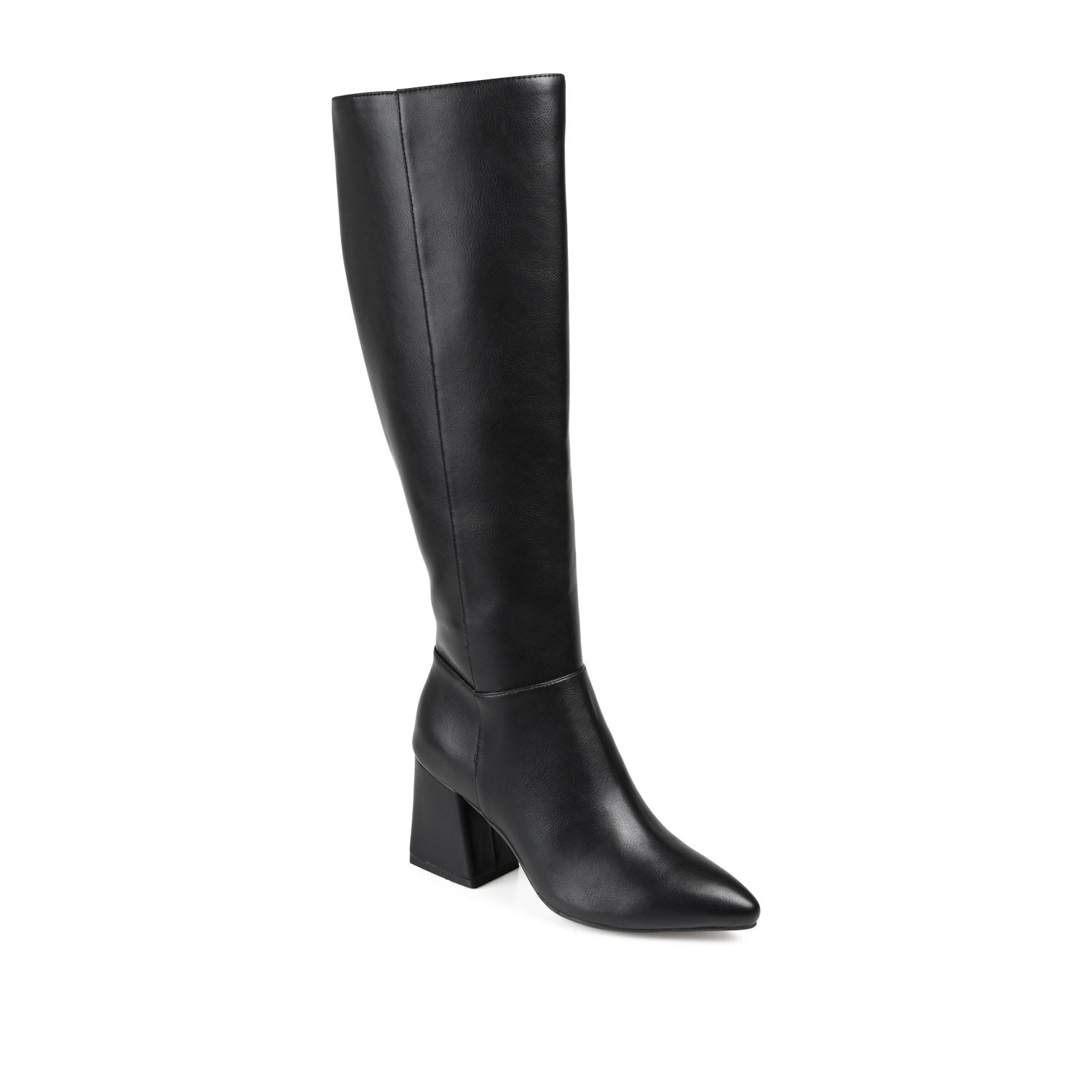 LANDREE KNEE-HIGH BOOTS IN FAUX LEATHER