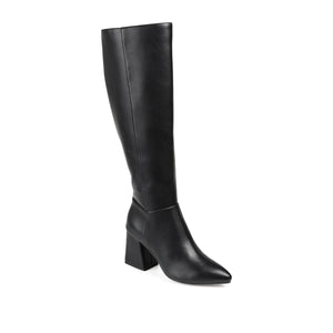 LANDREE KNEE-HIGH BOOTS IN VEGAN LEATHER - Black