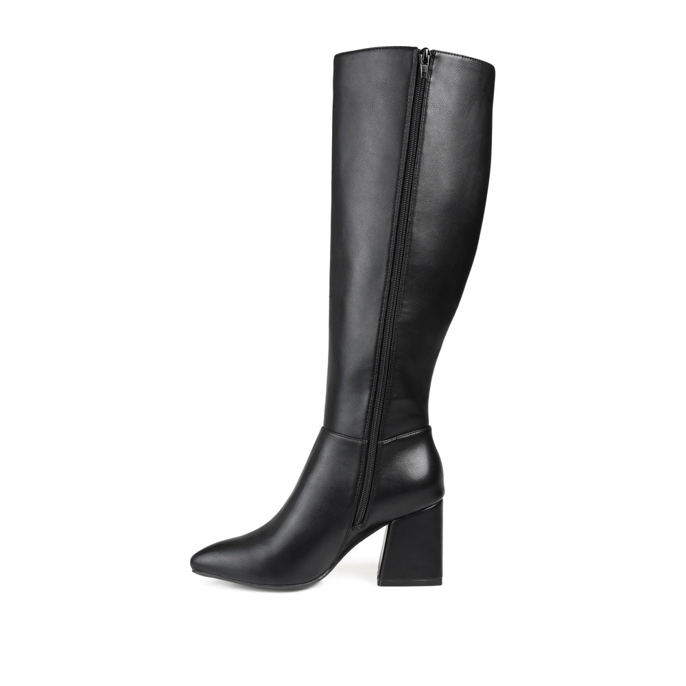 LANDREE KNEE-HIGH BOOTS IN FAUX LEATHER