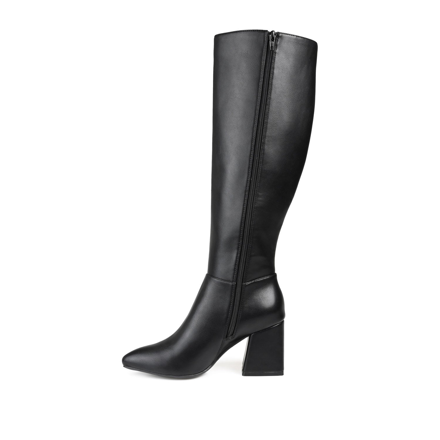 LANDREE KNEE-HIGH BOOTS IN VEGAN LEATHER - Black