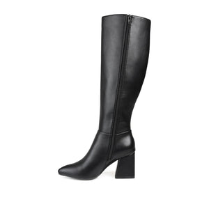 LANDREE KNEE-HIGH BOOTS IN VEGAN LEATHER - Black