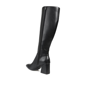 LANDREE KNEE-HIGH BOOTS IN WIDE CALF - Black