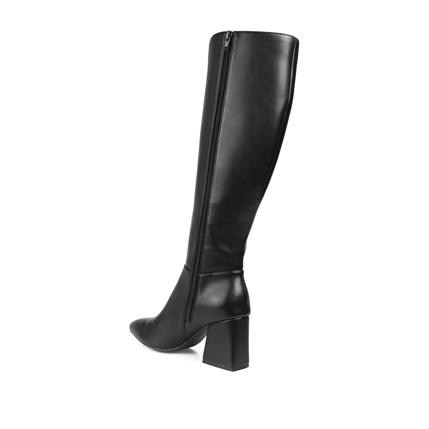 LANDREE KNEE-HIGH BOOTS IN VEGAN LEATHER - Black
