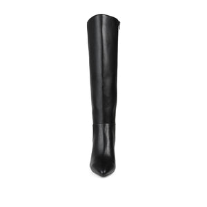 LANDREE KNEE-HIGH BOOTS IN VEGAN LEATHER - Black