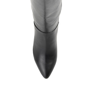 LANDREE KNEE-HIGH BOOTS IN VEGAN LEATHER - Black