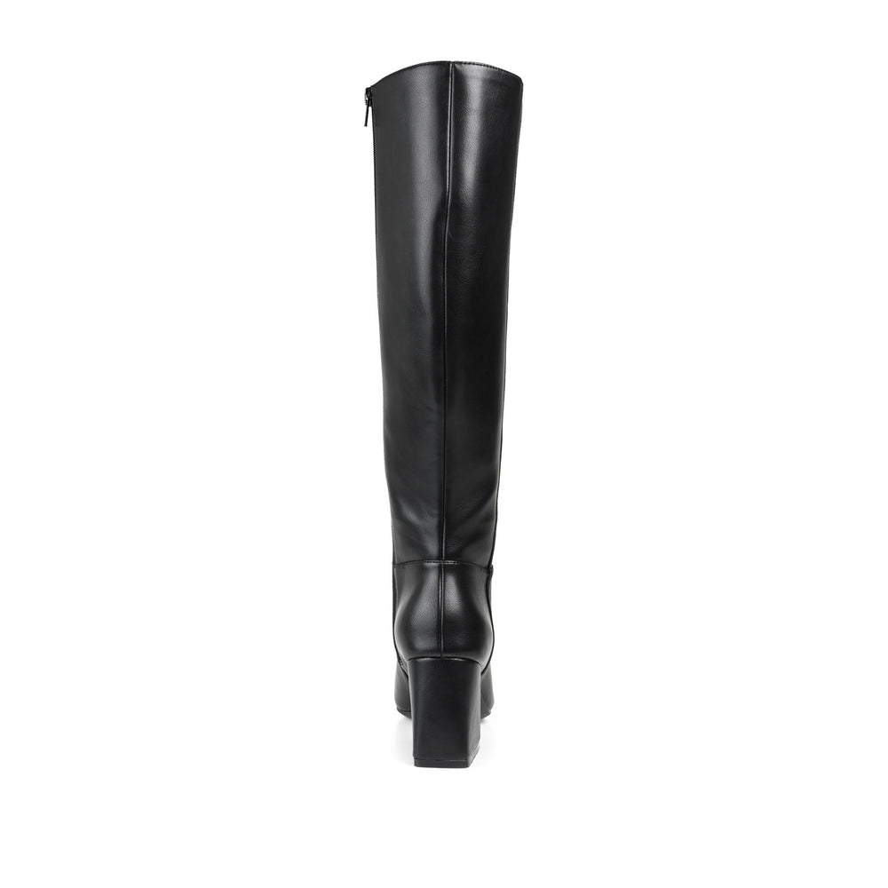 LANDREE KNEE-HIGH BOOTS IN FAUX LEATHER