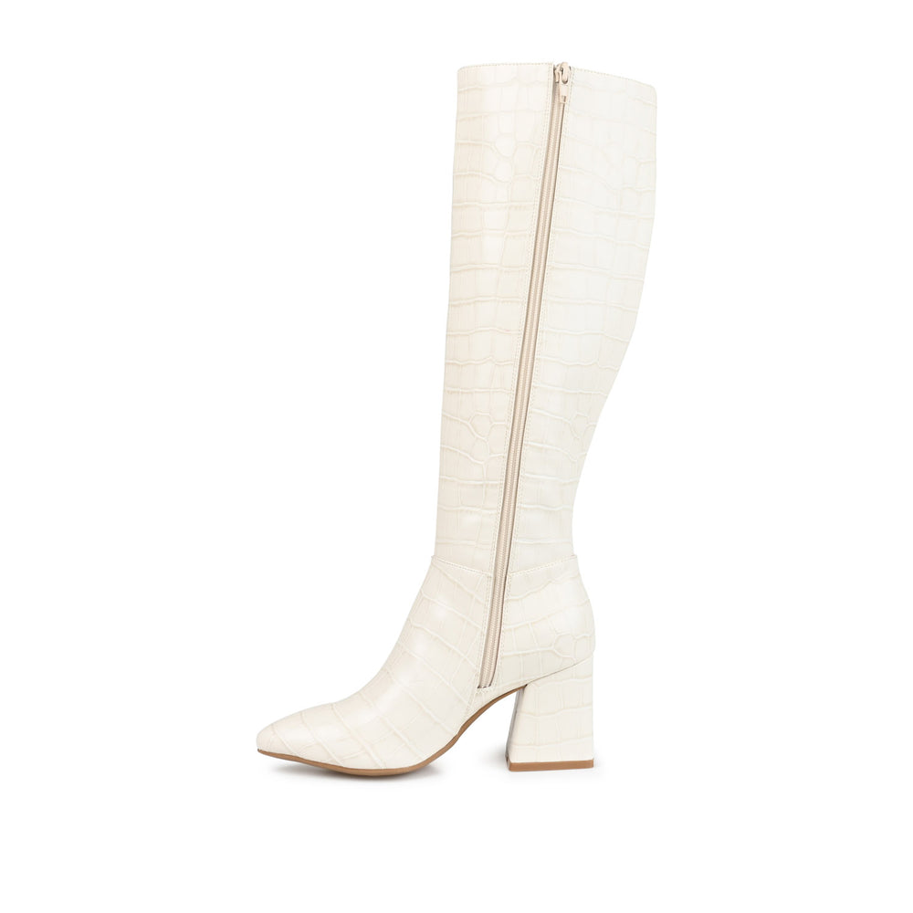 LANDREE KNEE-HIGH BOOTS IN FAUX LEATHER