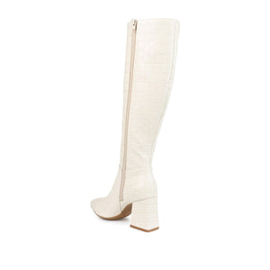 LANDREE KNEE-HIGH BOOTS IN WIDE CALF - Bone