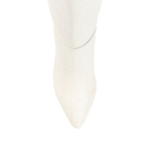 LANDREE KNEE-HIGH BOOTS IN WIDE CALF - Bone