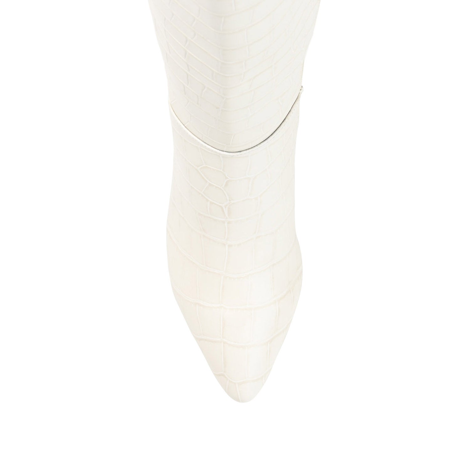 LANDREE KNEE-HIGH BOOTS IN VEGAN LEATHER - Bone