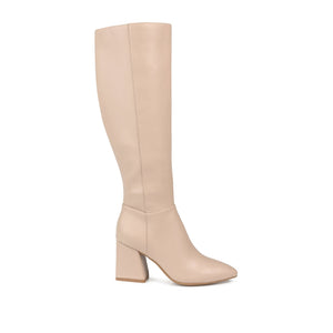 LANDREE KNEE-HIGH BOOTS IN VEGAN LEATHER - Nude