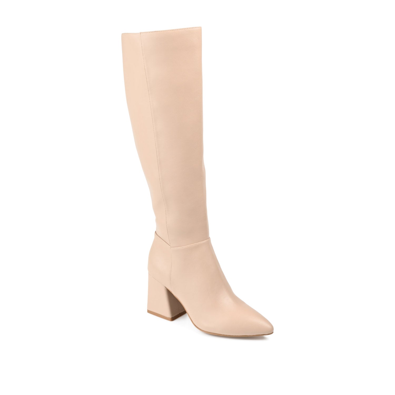LANDREE KNEE-HIGH BOOTS IN WIDE CALF - Nude