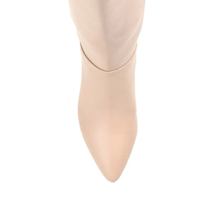 LANDREE KNEE-HIGH BOOTS IN VEGAN LEATHER - Nude