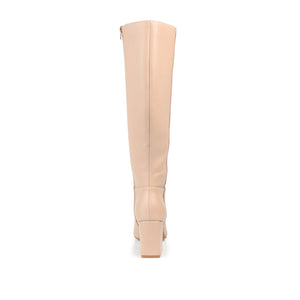 LANDREE KNEE-HIGH BOOTS IN WIDE CALF - Nude