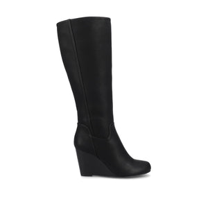 LANGLY KNEE-HIGH BOOTS IN WIDE CALF - Black