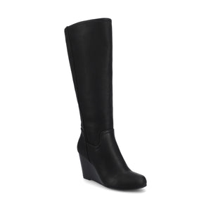 LANGLY KNEE-HIGH BOOTS IN FAUX LEATHER