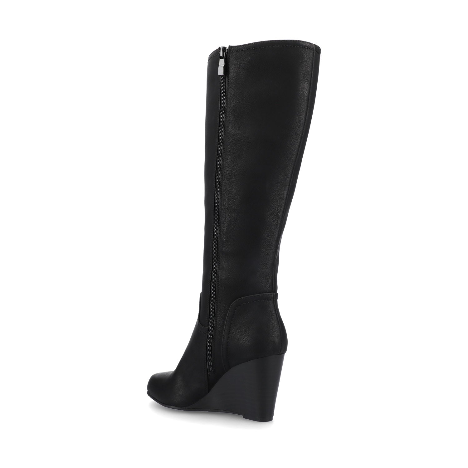 LANGLY KNEE-HIGH BOOTS IN VEGAN LEATHER - Black