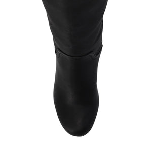 LANGLY KNEE-HIGH BOOTS IN VEGAN LEATHER - Black