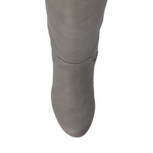LANGLY KNEE-HIGH BOOTS IN VEGAN LEATHER - Grey