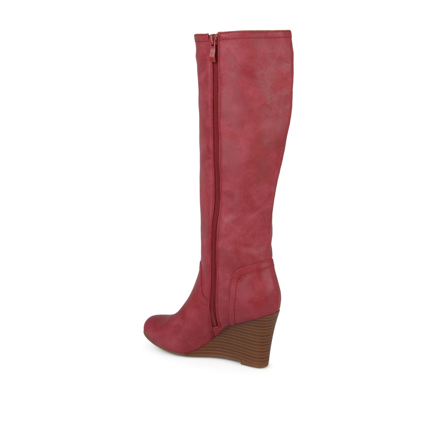 LANGLY KNEE-HIGH BOOTS IN WIDE CALF - Red