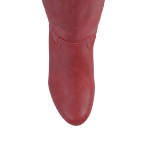LANGLY KNEE-HIGH BOOTS IN WIDE CALF - Red