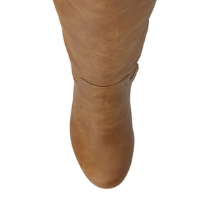 LANGLY KNEE-HIGH BOOTS IN VEGAN LEATHER - Tan