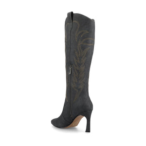 LARAMIE KNEE HIGH WESTERN BOOTS - Charcoal