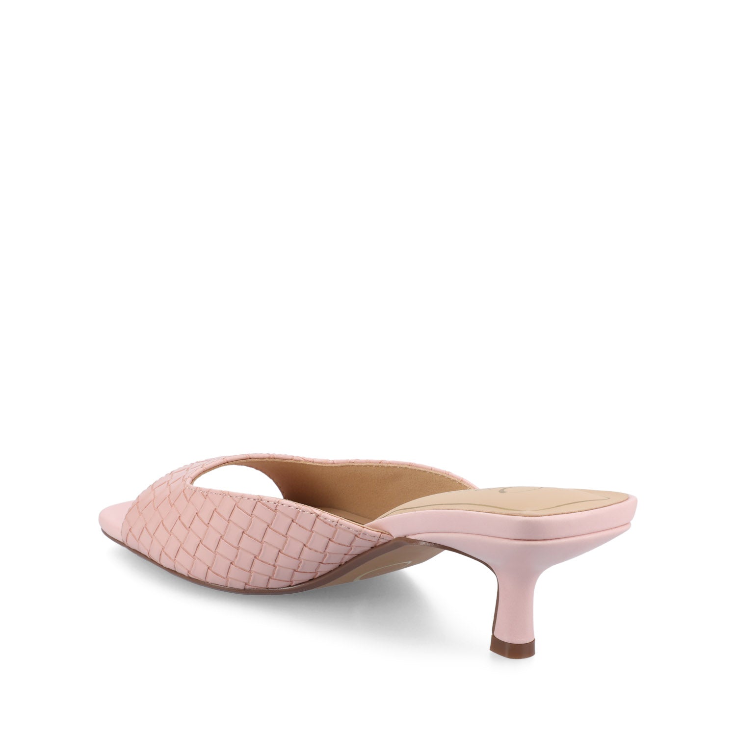 LARNA FAUX LEATHER PEEP TOE KITTEN HEELS IN WIDE