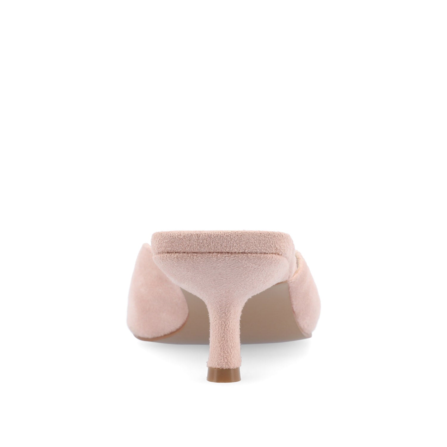 LARNA FAUX SUEDE PEEP TOE KITTEN HEELS IN WIDE - Pink