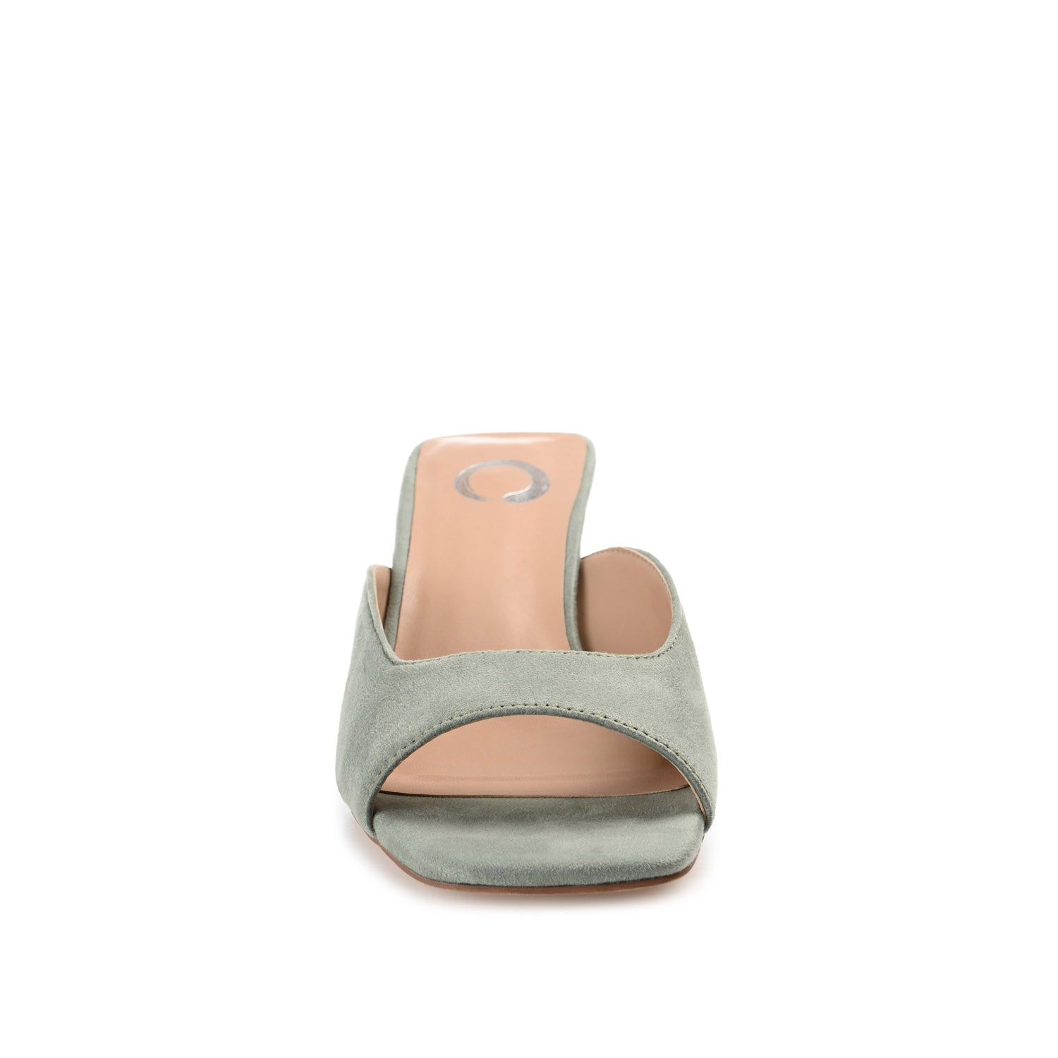 LARNA FAUX SUEDE PEEP TOE KITTEN HEELS IN WIDE - Sage
