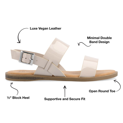 Lavine Sandals | Women's Faux Leather Sandals | Journee Collection