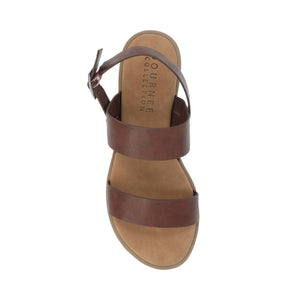LAVINE STATEMENT MULTI STRAP SANDALS IN WIDE - Brown