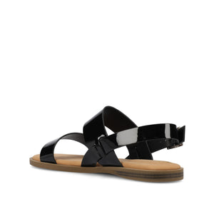 LAVINE MULTI STRAP SANDALS NEW WIDE - Black Patent