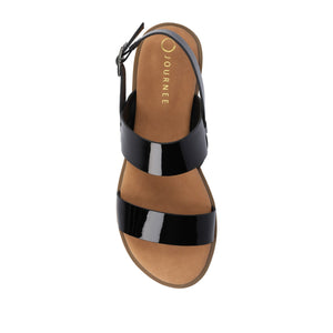 LAVINE MULTI STRAP SANDALS NEW WIDE - Black Patent