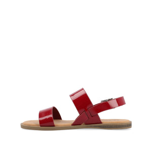 LAVINE STATEMENT MULTI STRAP SANDALS IN WIDE - Red