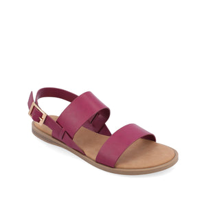 LAVINE STATEMENT MULTI STRAP SANDALS IN WIDE - Raspberry