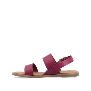 LAVINE STATEMENT MULTI STRAP SANDALS IN WIDE - Raspberry