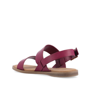 LAVINE STATEMENT MULTI STRAP SANDALS IN WIDE - Raspberry
