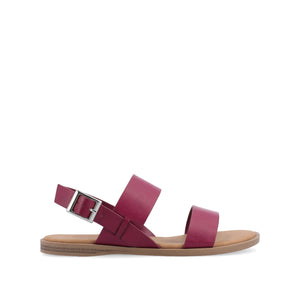 LAVINE STATEMENT MULTI STRAP SANDALS IN WIDE - Raspberry
