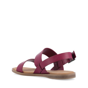 LAVINE STATEMENT MULTI STRAP SANDALS IN WIDE - Raspberry