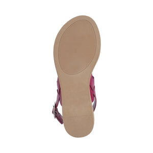 LAVINE STATEMENT MULTI STRAP SANDALS IN WIDE - Raspberry