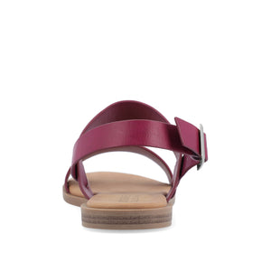 LAVINE STATEMENT MULTI STRAP SANDALS IN WIDE - Raspberry