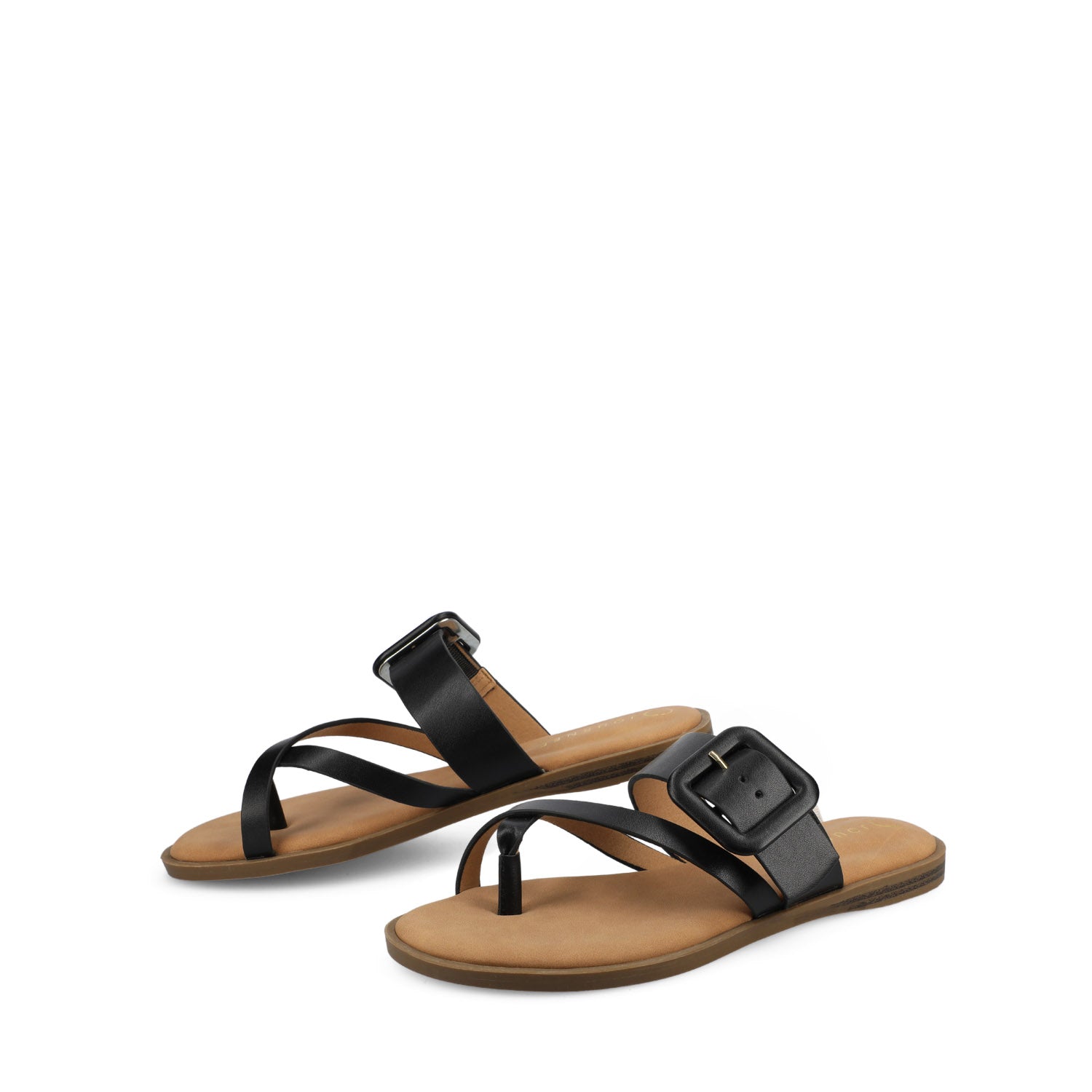 LAYRA FLAT SANDALS - Black