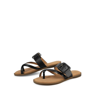 LAYRA FLAT SANDALS - Black
