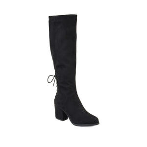 LEEDA KNEE-HIGH BOOTS IN FAUX SUEDE
